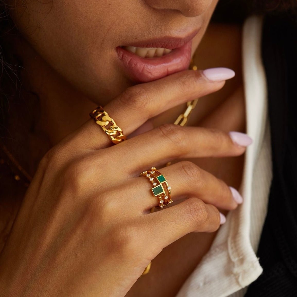 Cubic Duet Ring - Pure Gems & Stones Store: Awakened Days