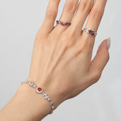 Wave Ring - Featuring Garnet