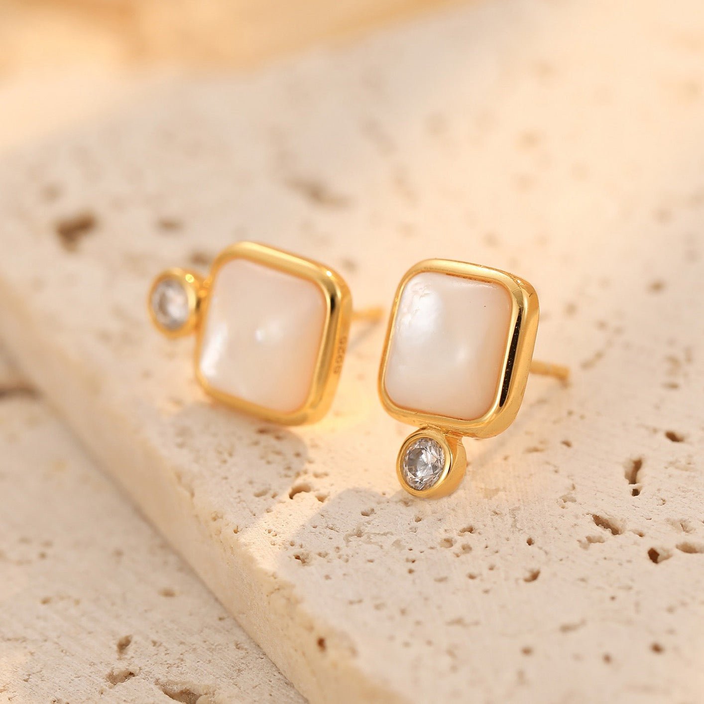 Éclat Blanc Studs - Pure Gems & Stones Store: Awakened Days