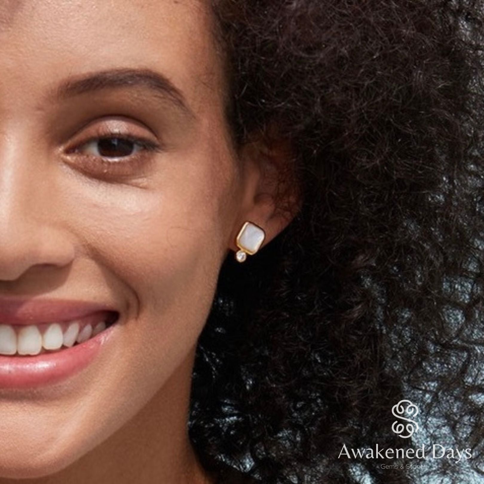 Éclat Blanc Studs - Pure Gems & Stones Store: Awakened Days