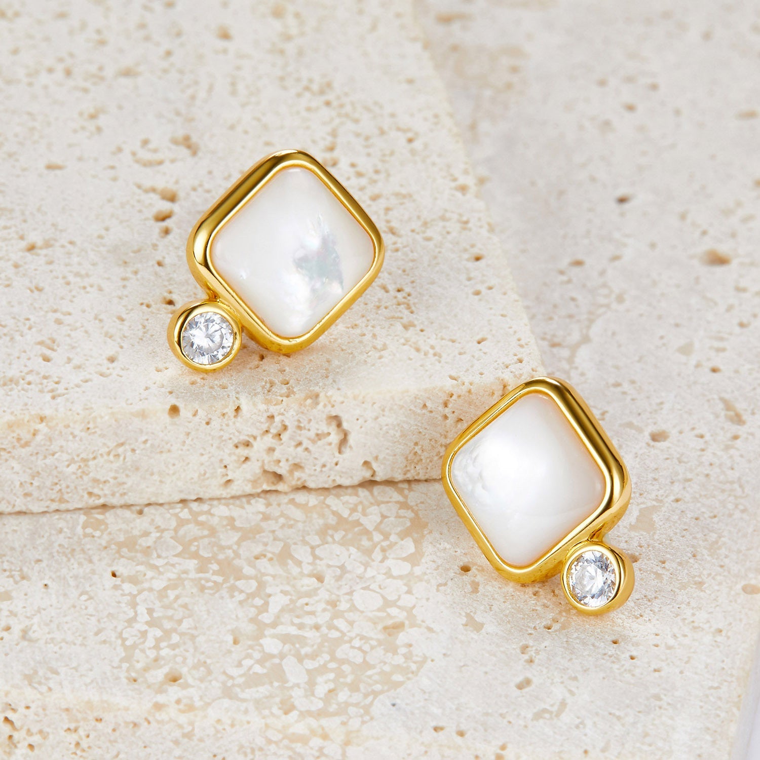 Éclat Blanc Studs - Pure Gems & Stones Store: Awakened Days