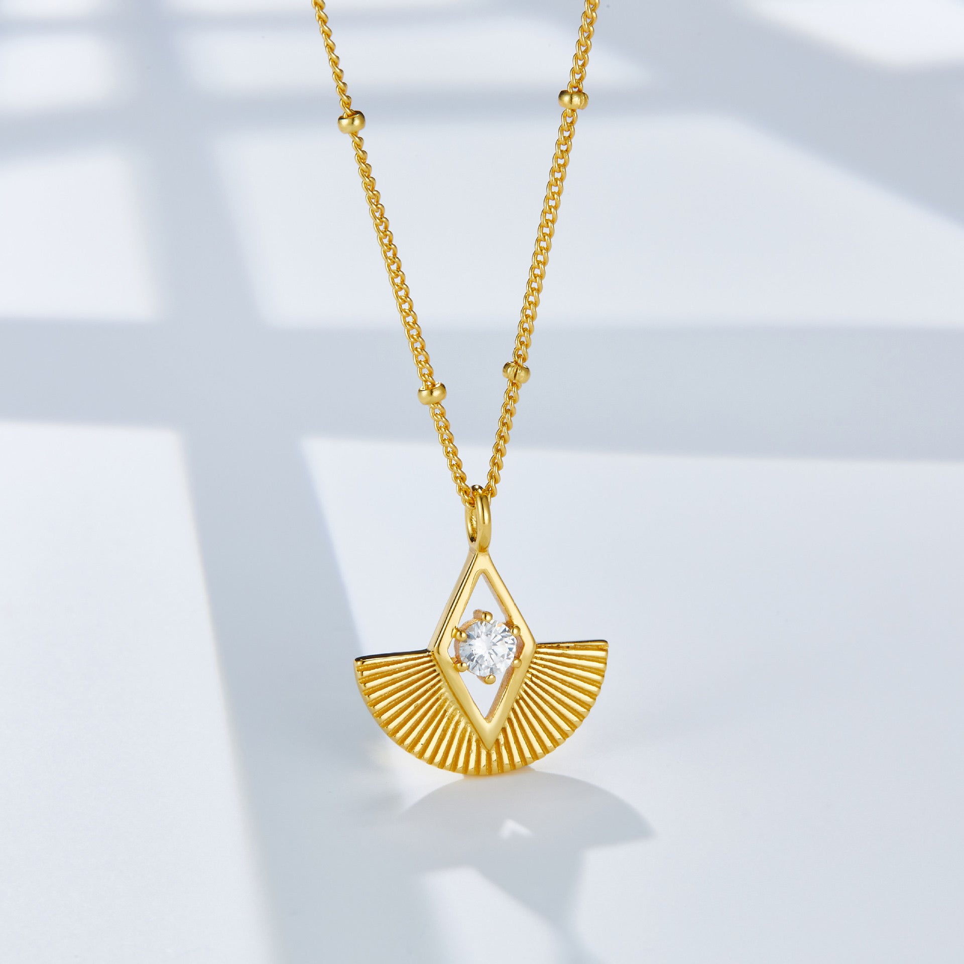 Éventail d’Or Necklace - Pure Gems & Stones Store: Awakened Days