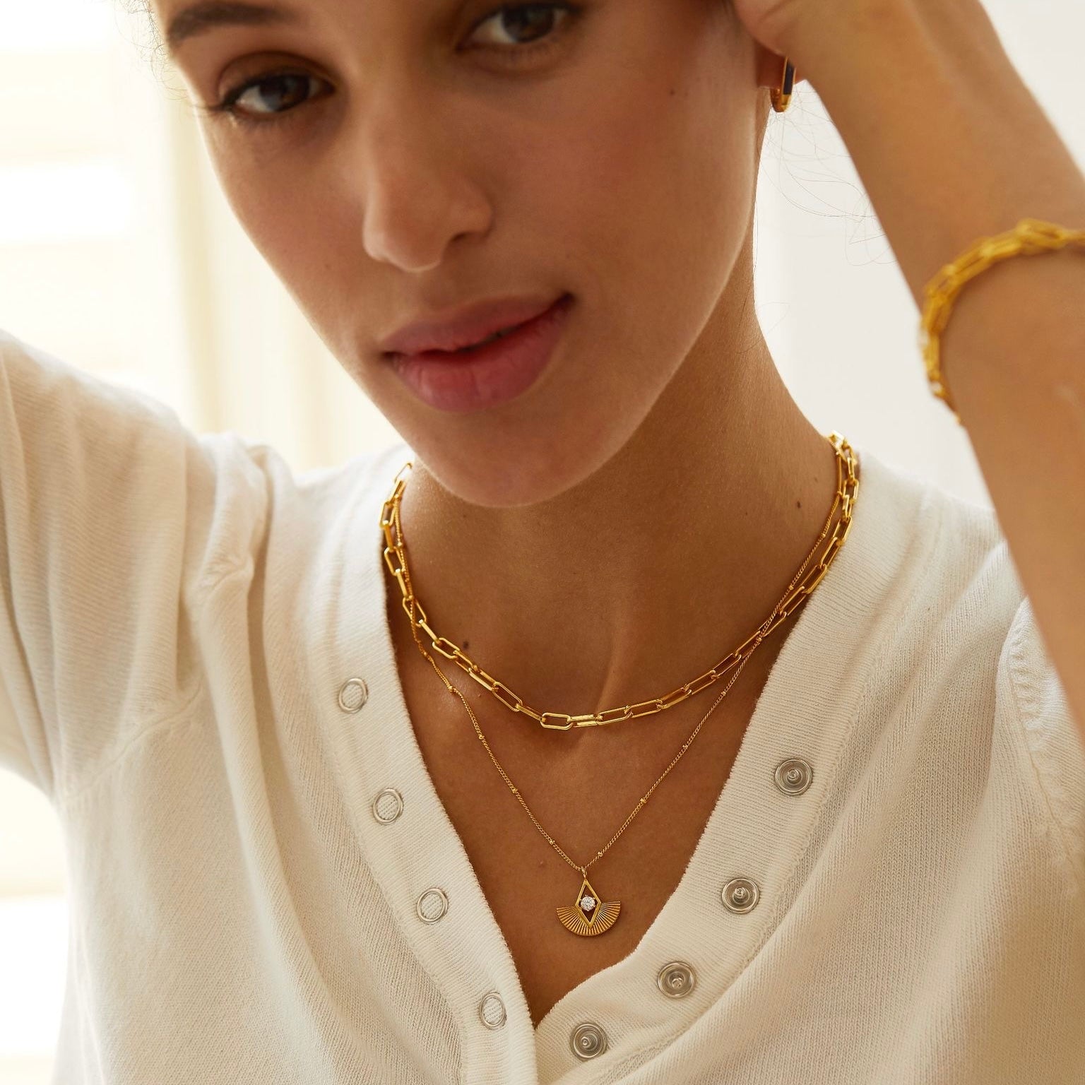 Éventail d’Or Necklace - Pure Gems & Stones Store: Awakened Days