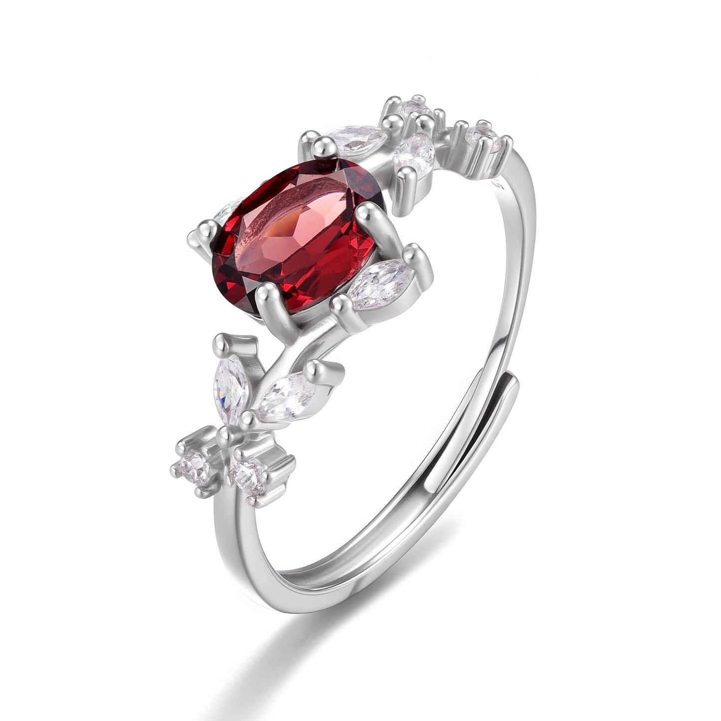 Floral Ring - Featuring Garnet