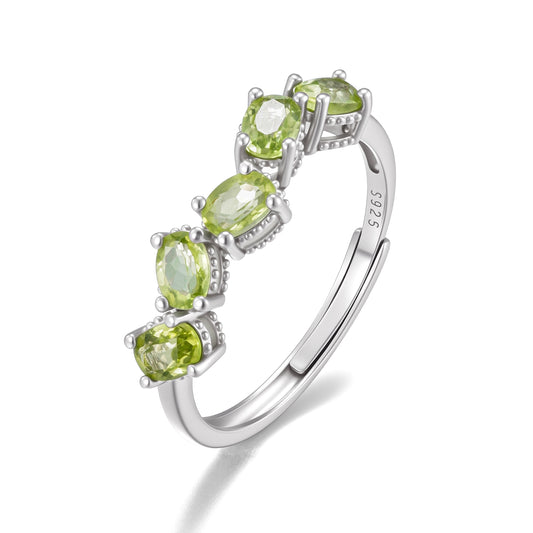 Wave Ring - Featuring Peridot