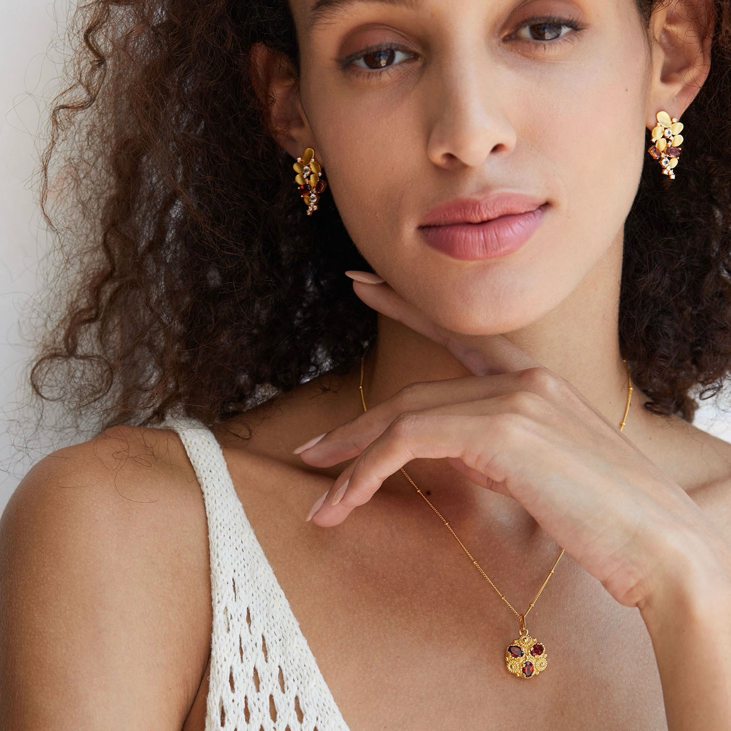 Fleur Royale Garnet Necklace - Pure Gems & Stones Store: Awakened Days