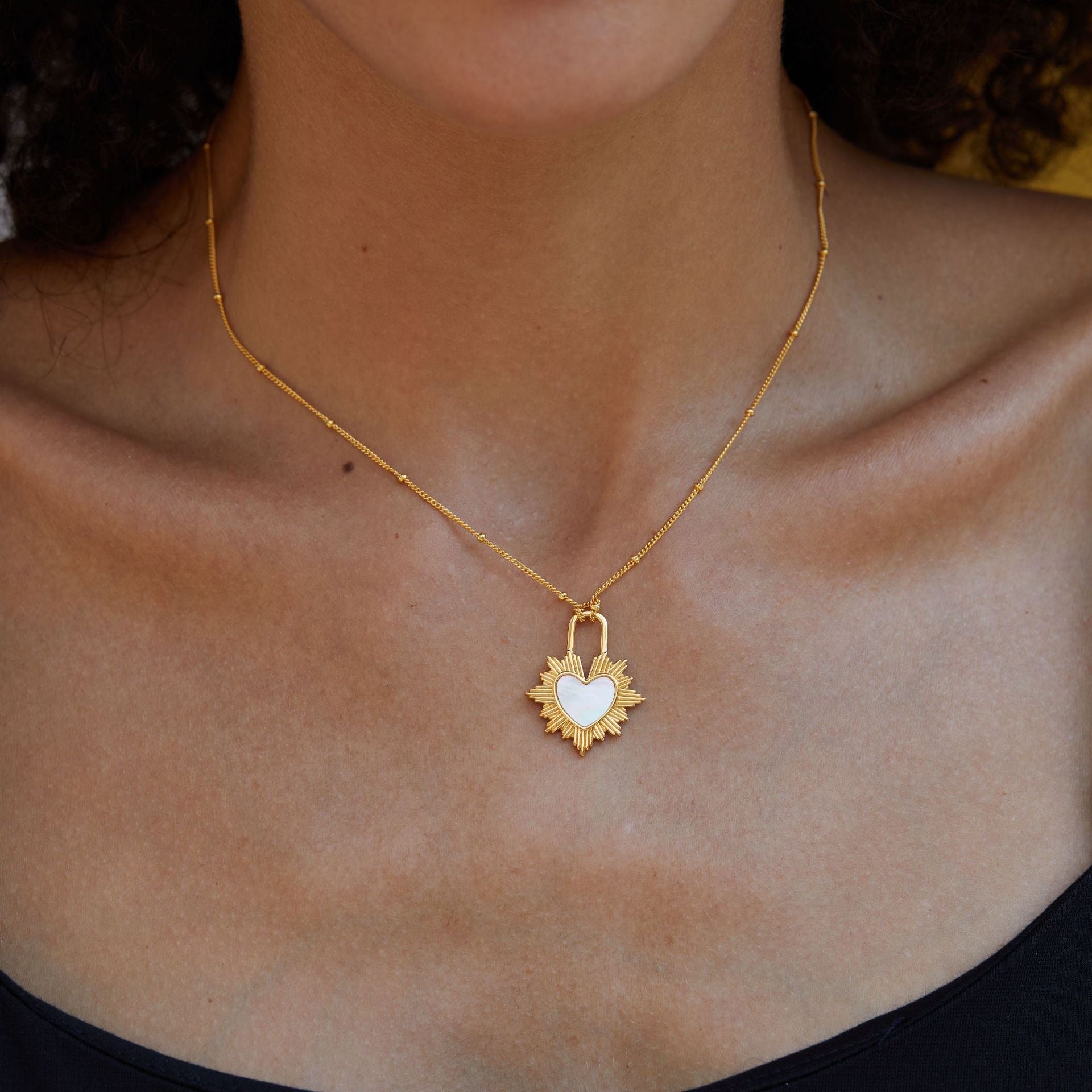 Gilded Heart Necklace - Pure Gems & Stones Store: Awakened Days