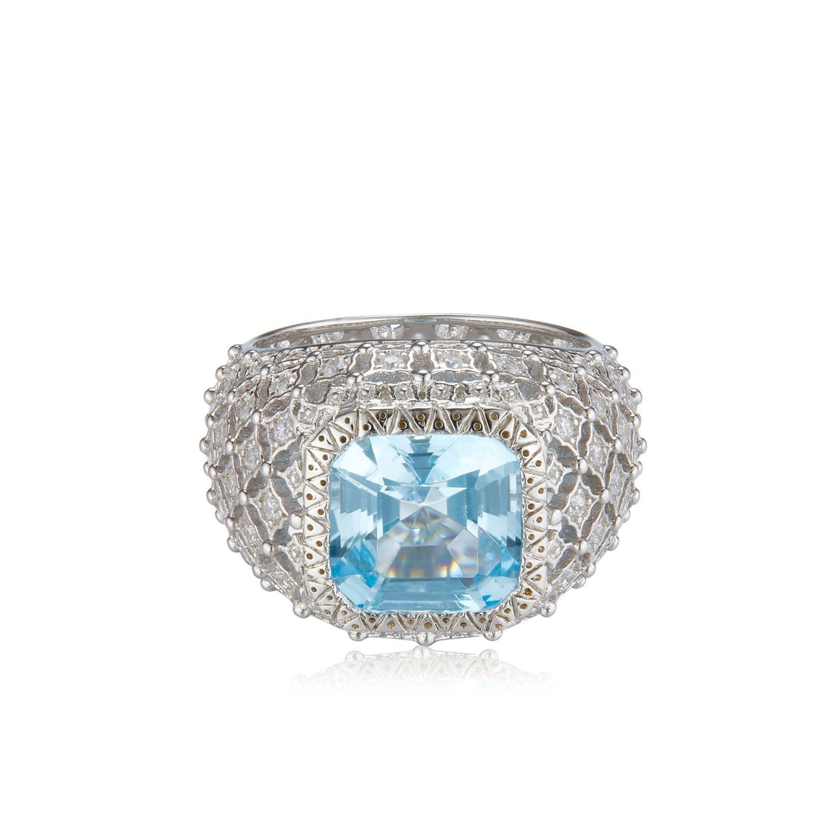 Glacier Crown Blue Topaz Ring | Awakened Days