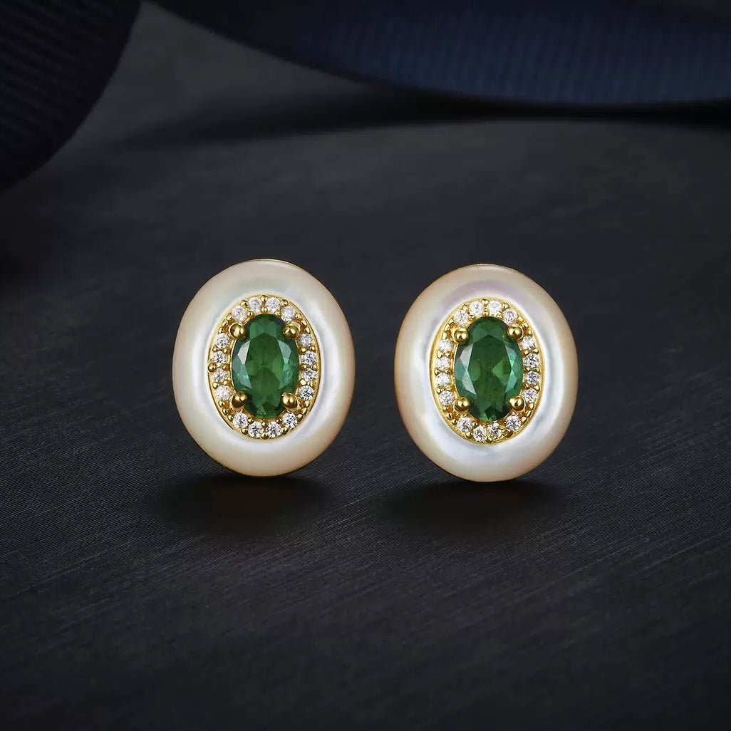 Halo de Vert Studs - Pure Gems & Stones Store: Awakened Days