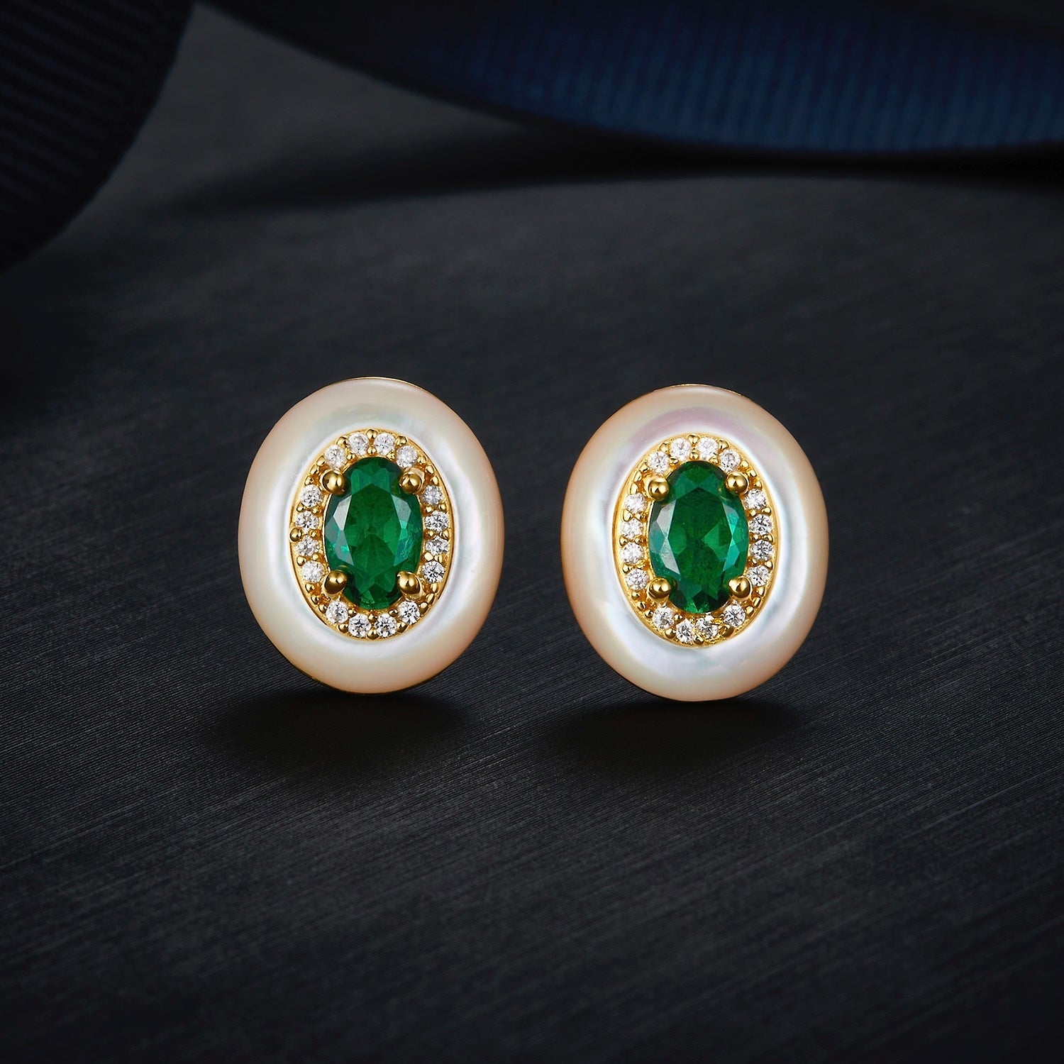 Halo de Vert Studs - Pure Gems & Stones Store: Awakened Days
