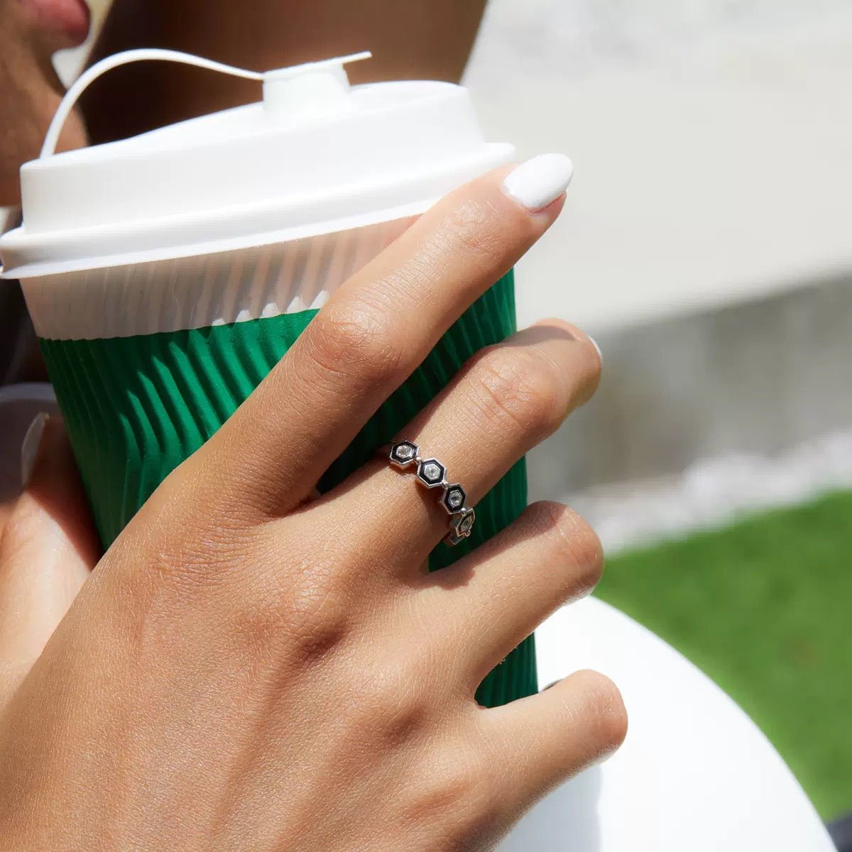 Hexa Noire Ring - Pure Gems & Stones Store: Awakened Days