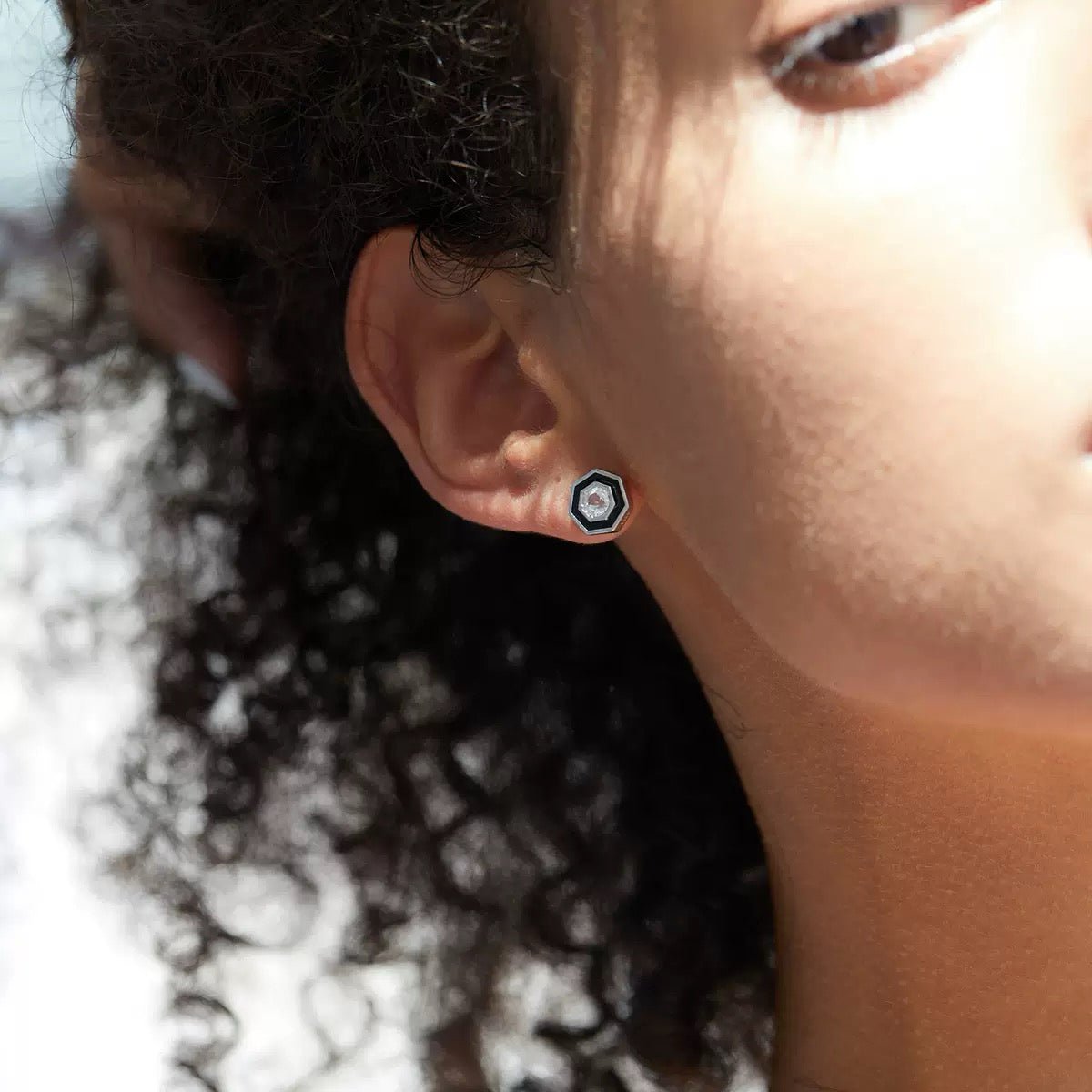 Hexa Noire Studs - Pure Gems & Stones Store: Awakened Days