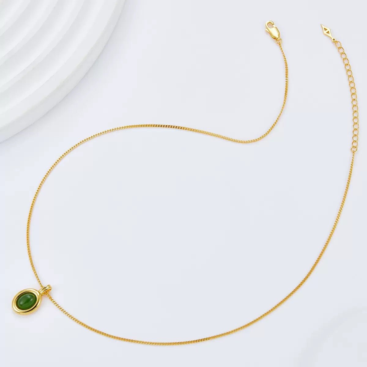 Jade Ovale Necklace - Pure Gems & Stones Store: Awakened Days
