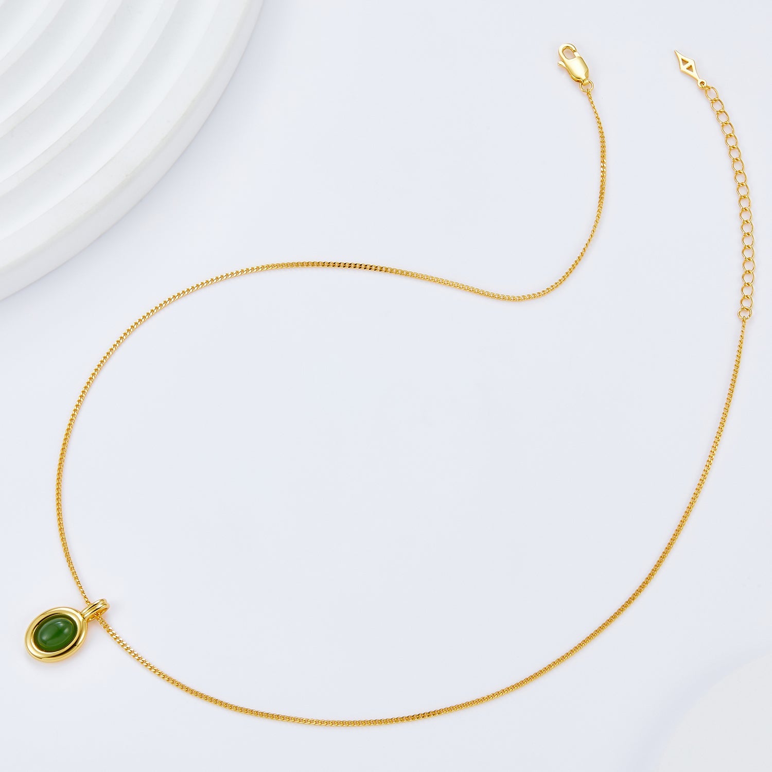 Jade Ovale Necklace - Pure Gems & Stones Store: Awakened Days