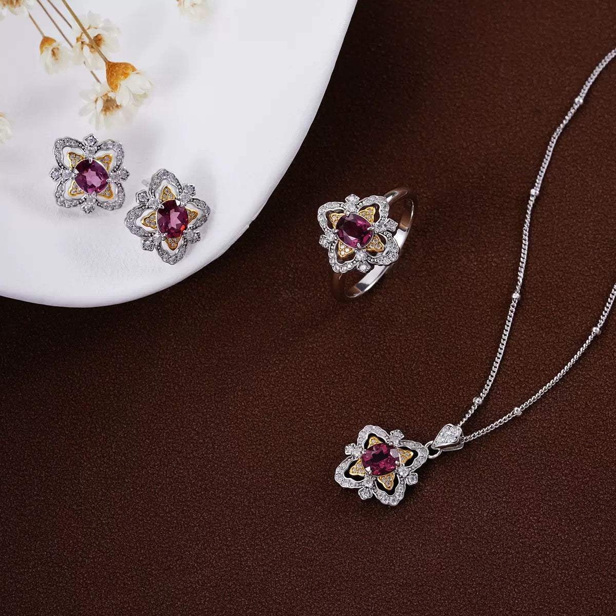 La Rosa di Firenze Earrings - Pure Gems & Stones Store: Awakened Days