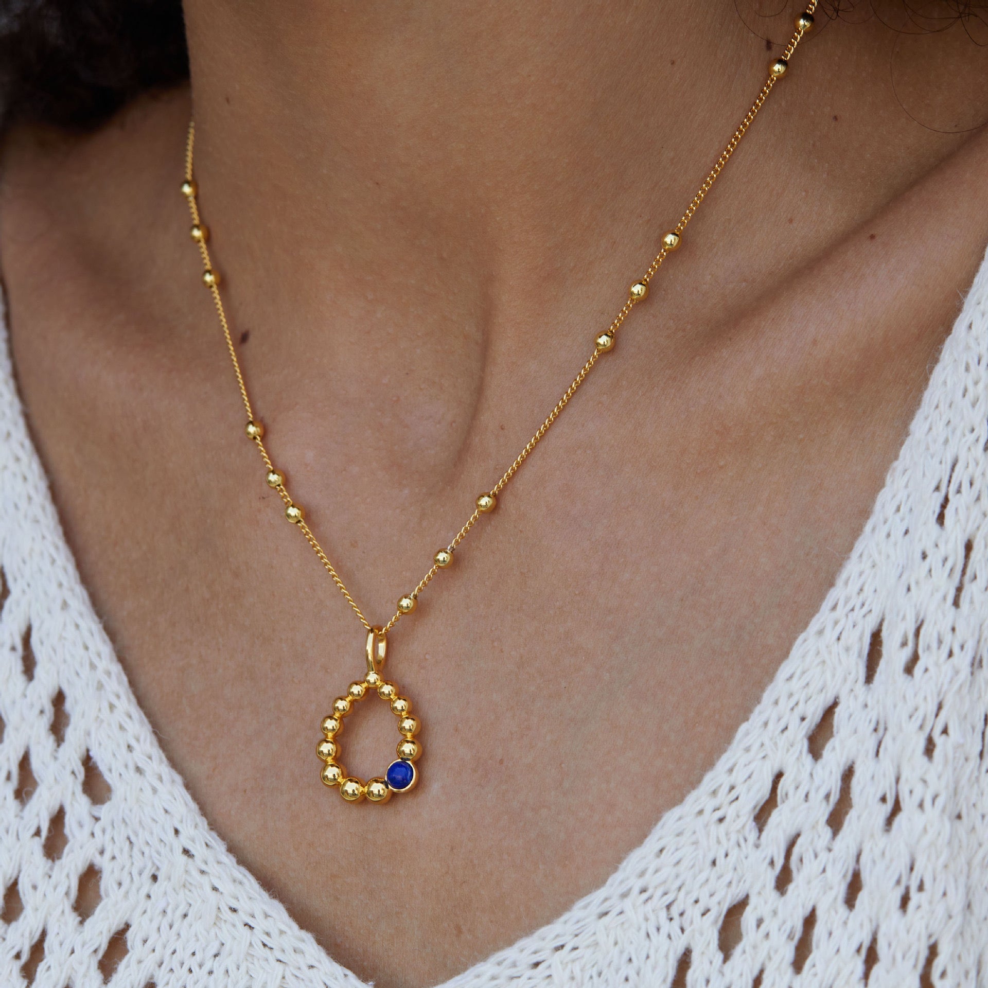 L’Anneau Bleu Necklace - Pure Gems & Stones Store: Awakened Days