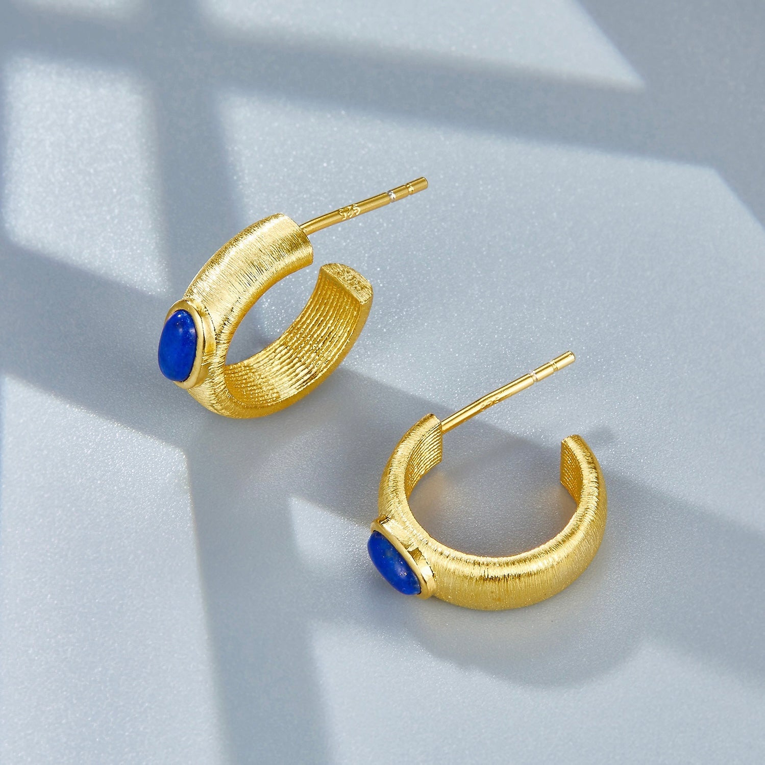 Lapis Ankh Hoops - Pure Gems & Stones Store: Awakened Days