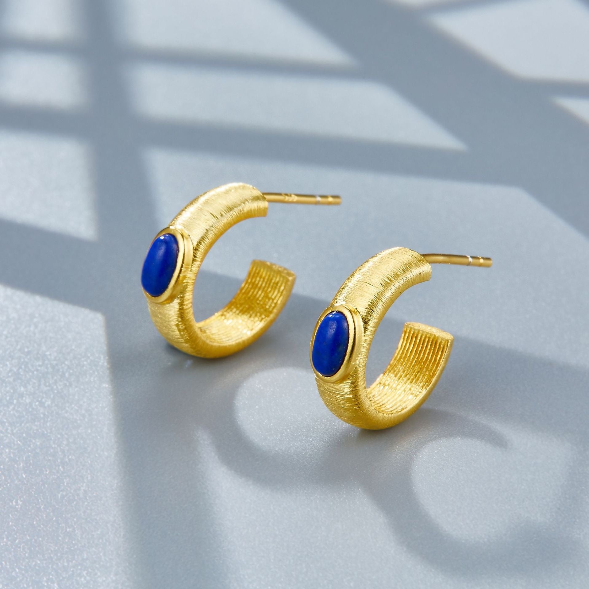 Lapis Ankh Hoops - Pure Gems & Stones Store: Awakened Days