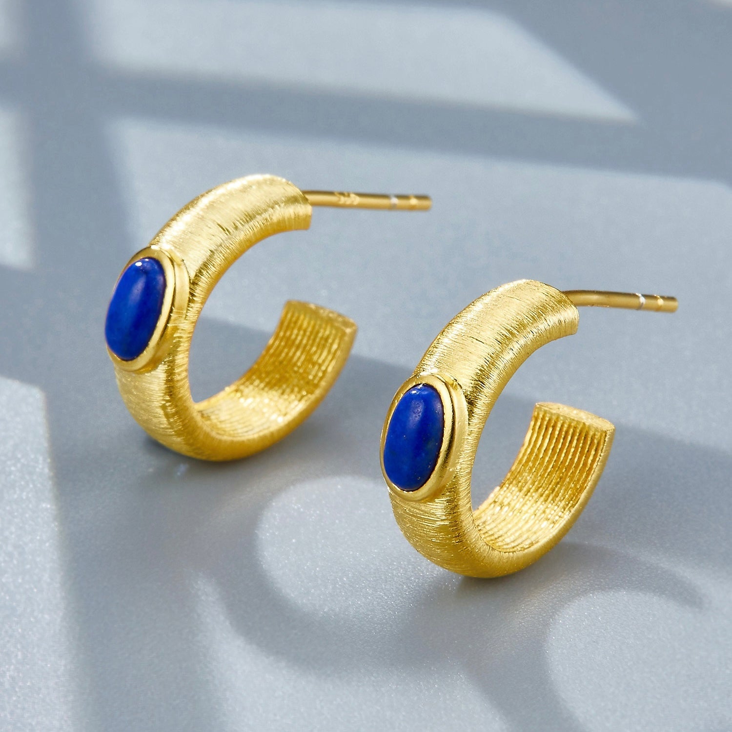 Lapis Ankh Hoops - Pure Gems & Stones Store: Awakened Days