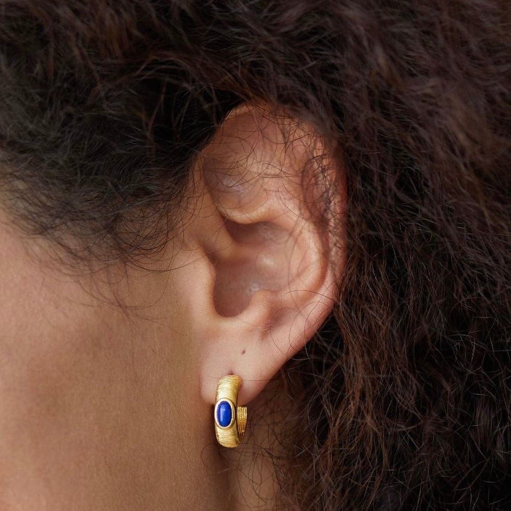 Lapis Ankh Hoops - Pure Gems & Stones Store: Awakened Days