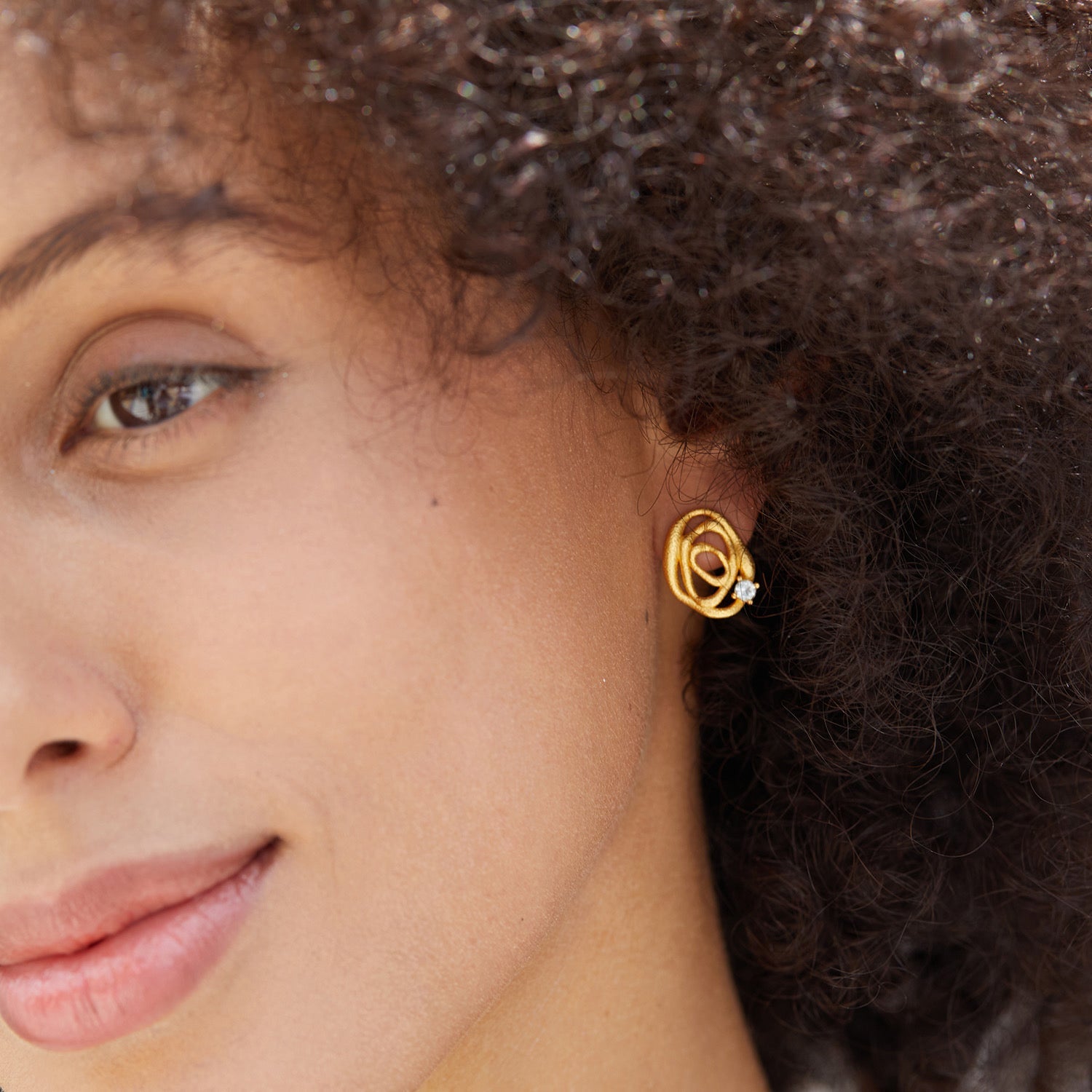 Linéa D’Or Earrings - Pure Gems & Stones Store: Awakened Days