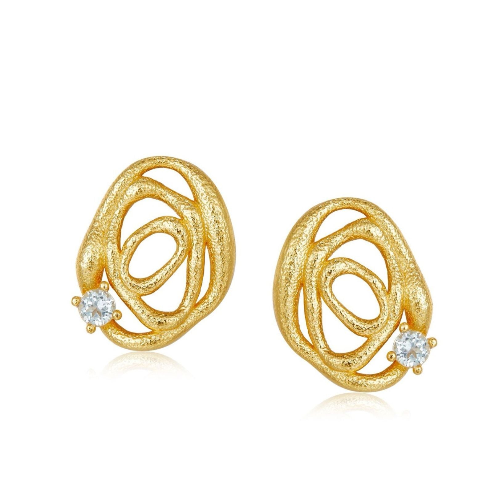 Linéa D’Or Earrings - Pure Gems & Stones Store: Awakened Days