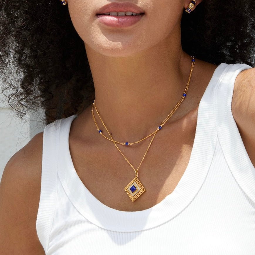 Louvre Lapis Necklace - Pure Gems & Stones Store: Awakened Days