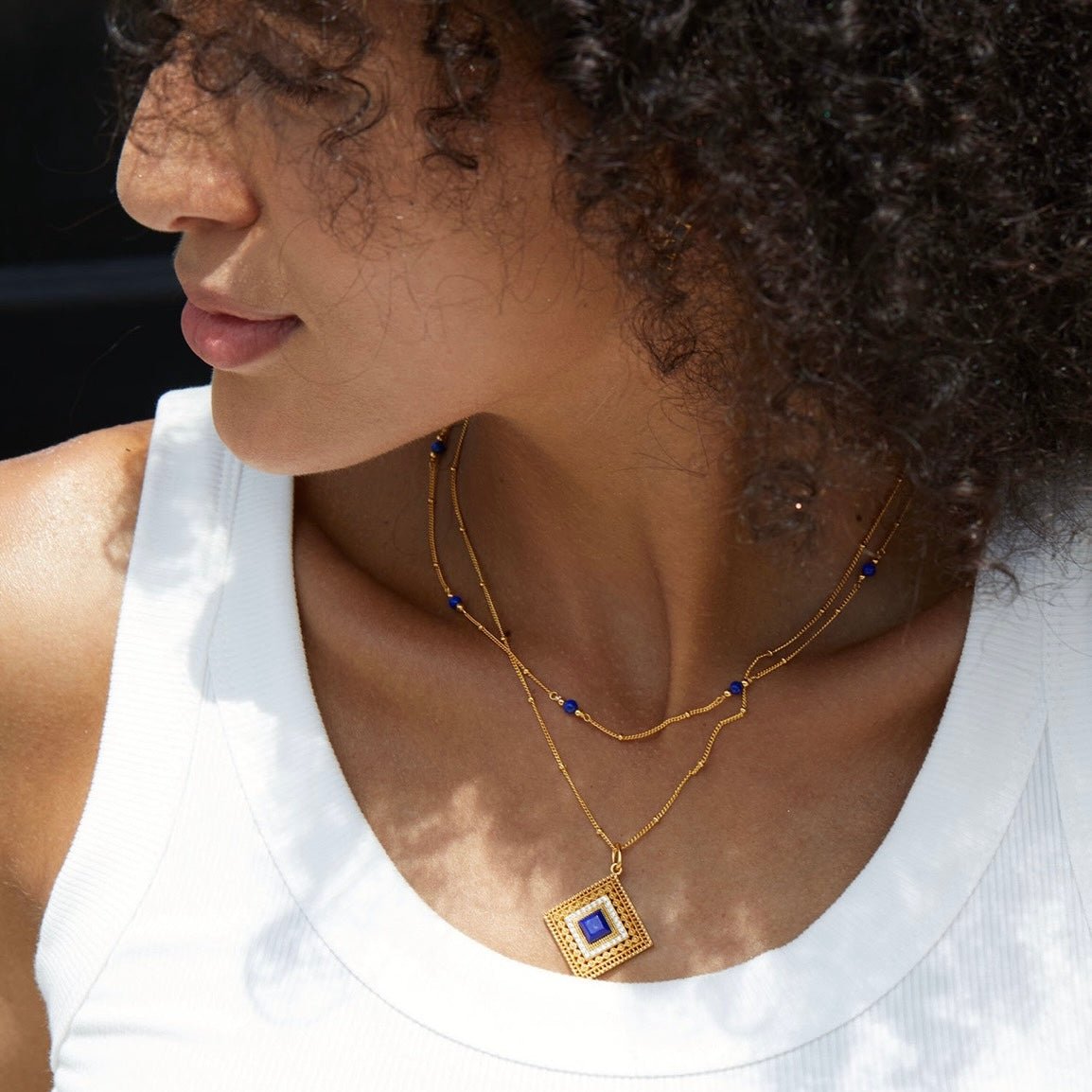 Louvre Lapis Necklace - Pure Gems & Stones Store: Awakened Days