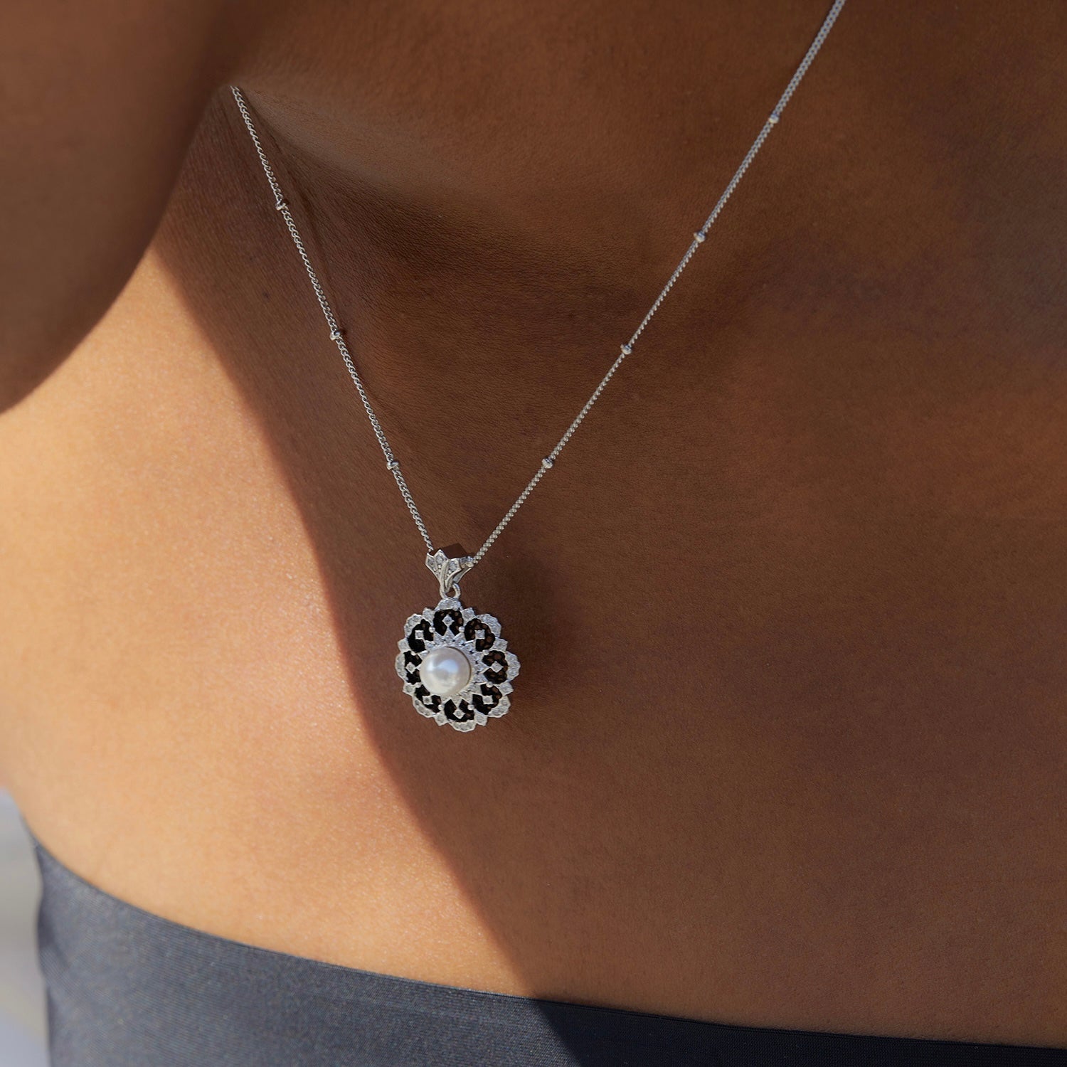 Nocturne Fleur Necklace - Pure Gems & Stones Store: Awakened Days