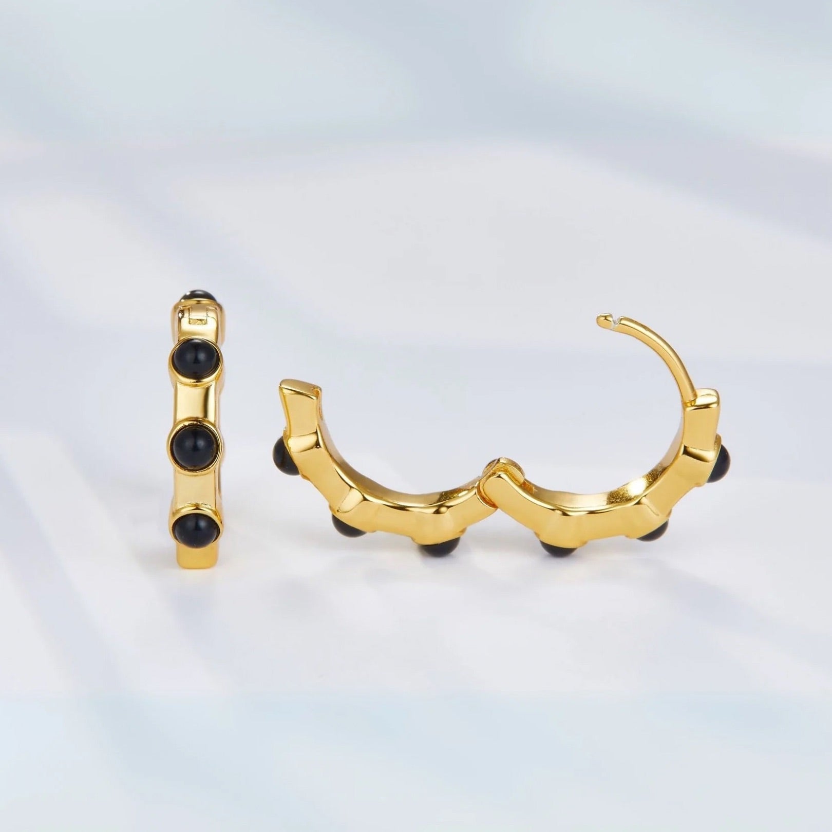 Noir Essence Hoops - Pure Gems & Stones Store: Awakened Days
