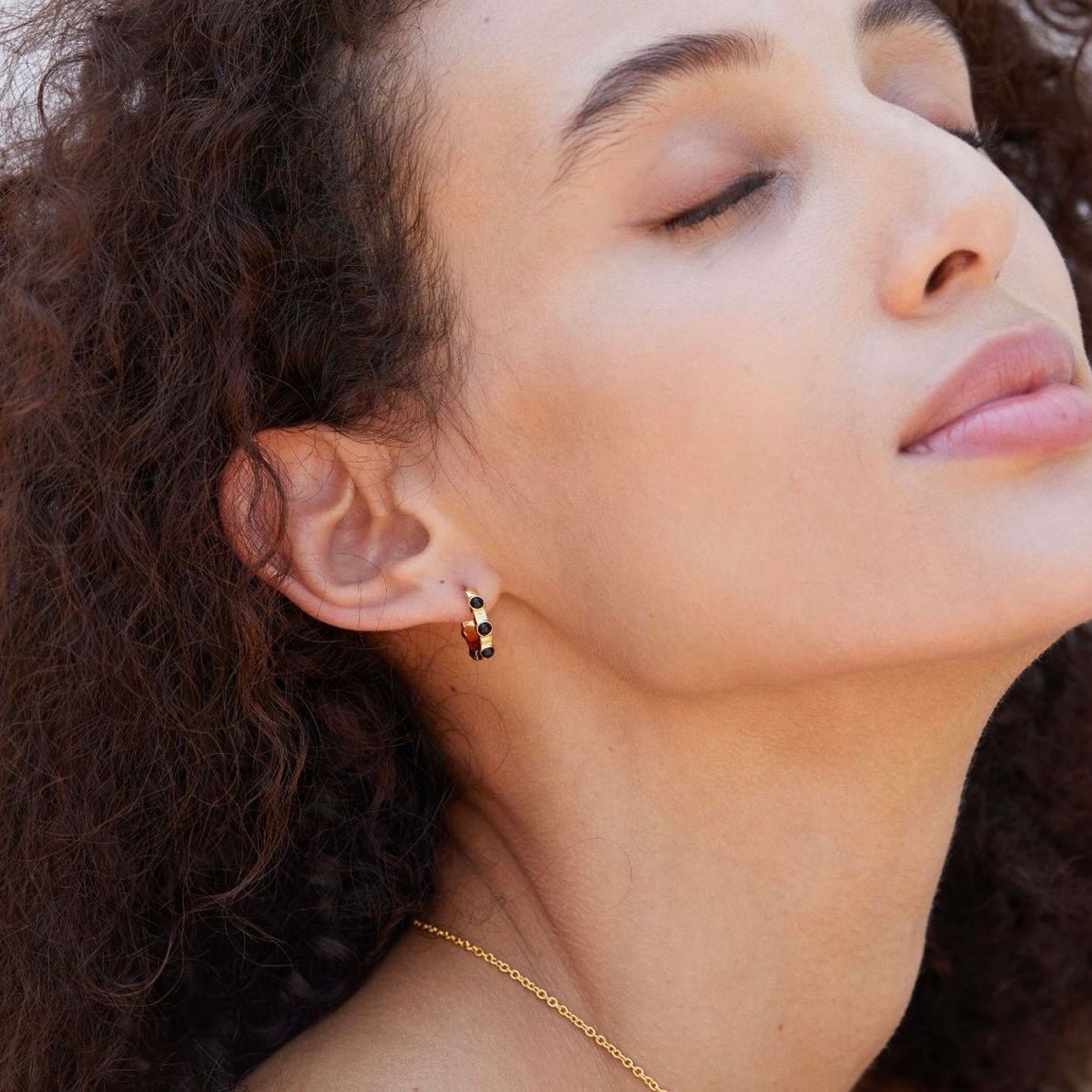 Noir Essence Hoops - Pure Gems & Stones Store: Awakened Days