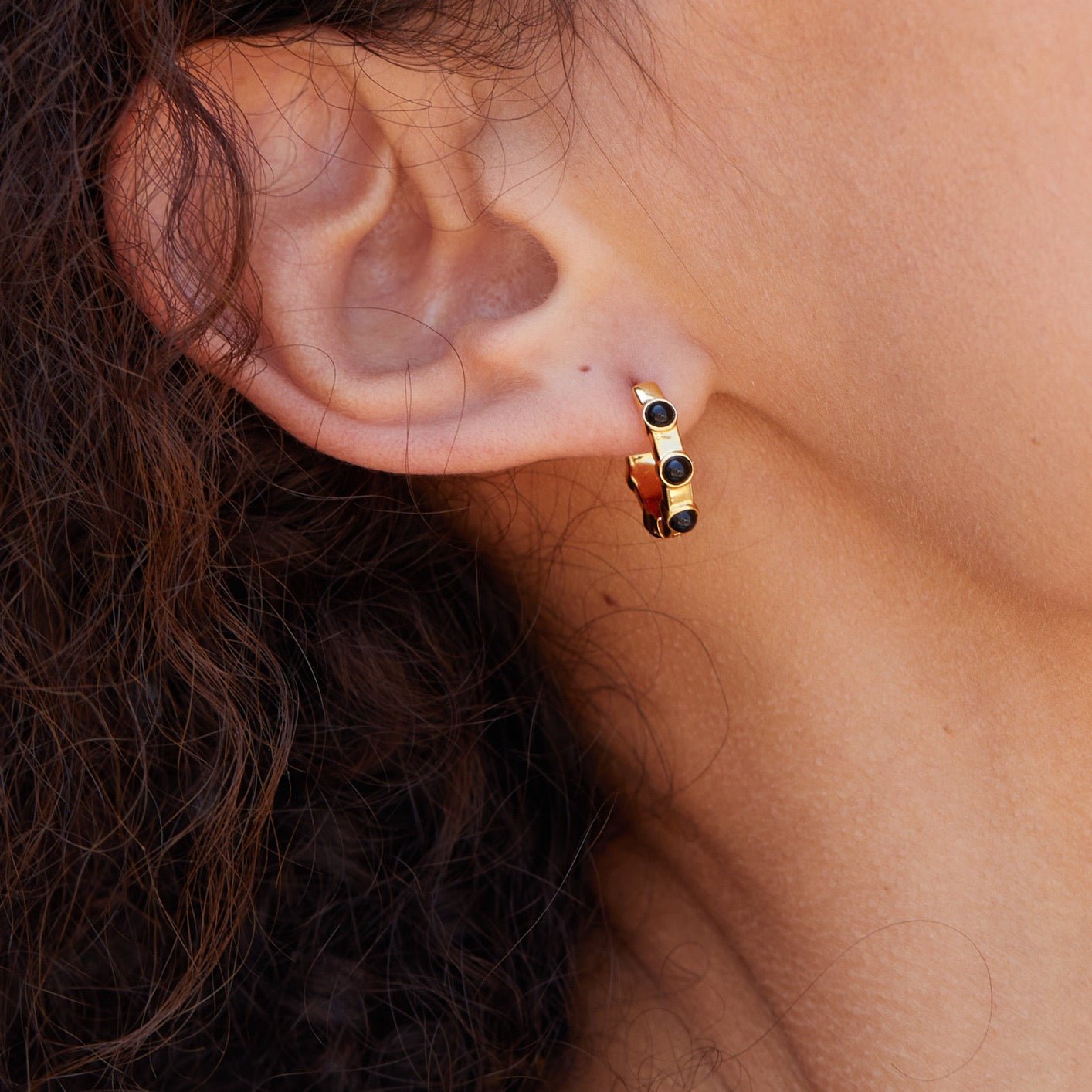 Noir Essence Hoops - Pure Gems & Stones Store: Awakened Days