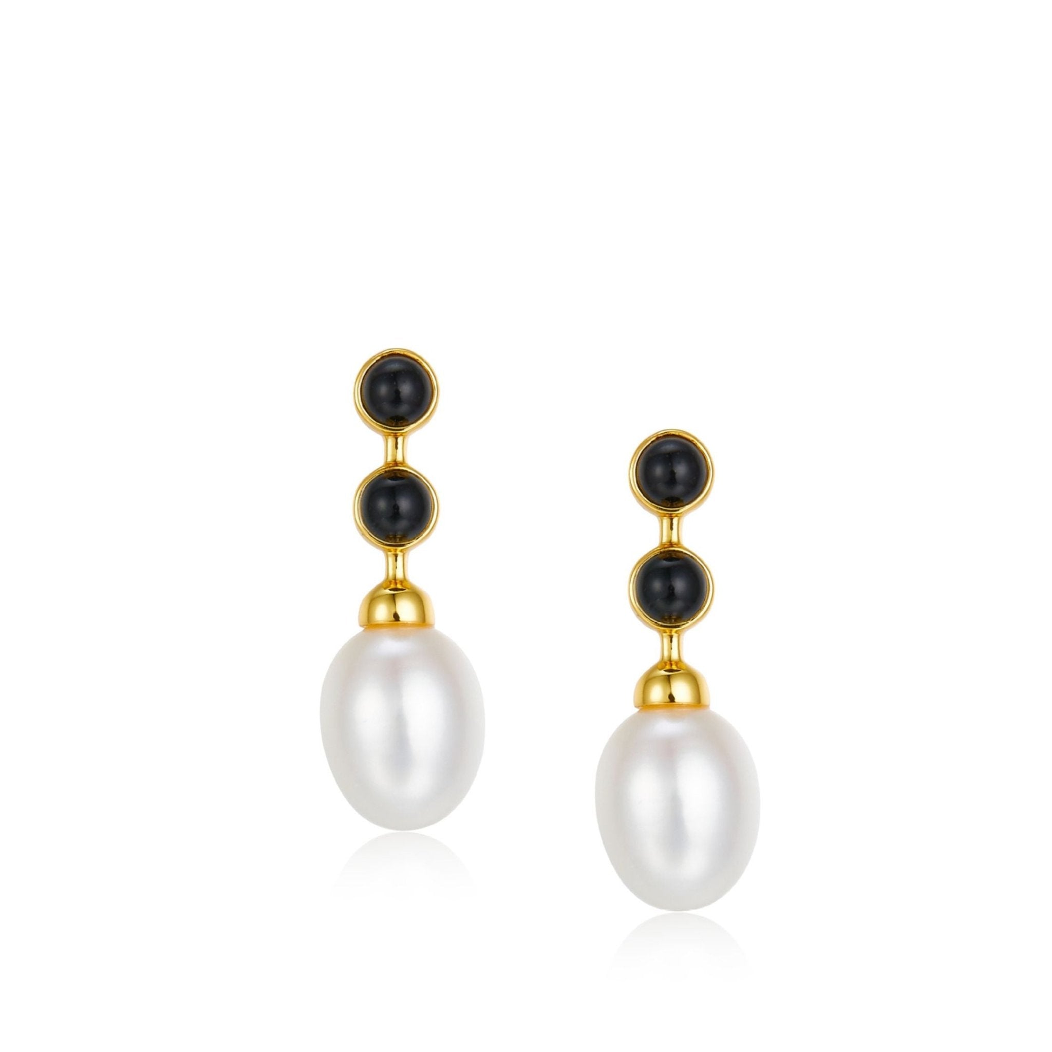 Noir et Perle Earrings - Pure Gems & Stones Store: Awakened Days