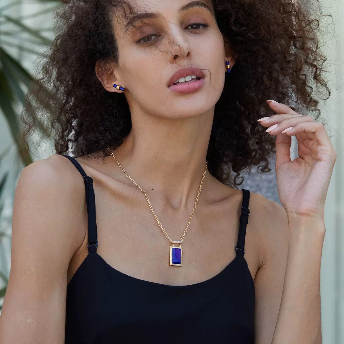 Or et Cobalt Earrings - Pure Gems & Stones Store: Awakened Days