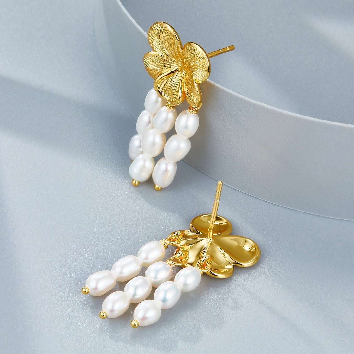 Pearl Cascade Earrings - Pure Gems & Stones Store: Awakened Days
