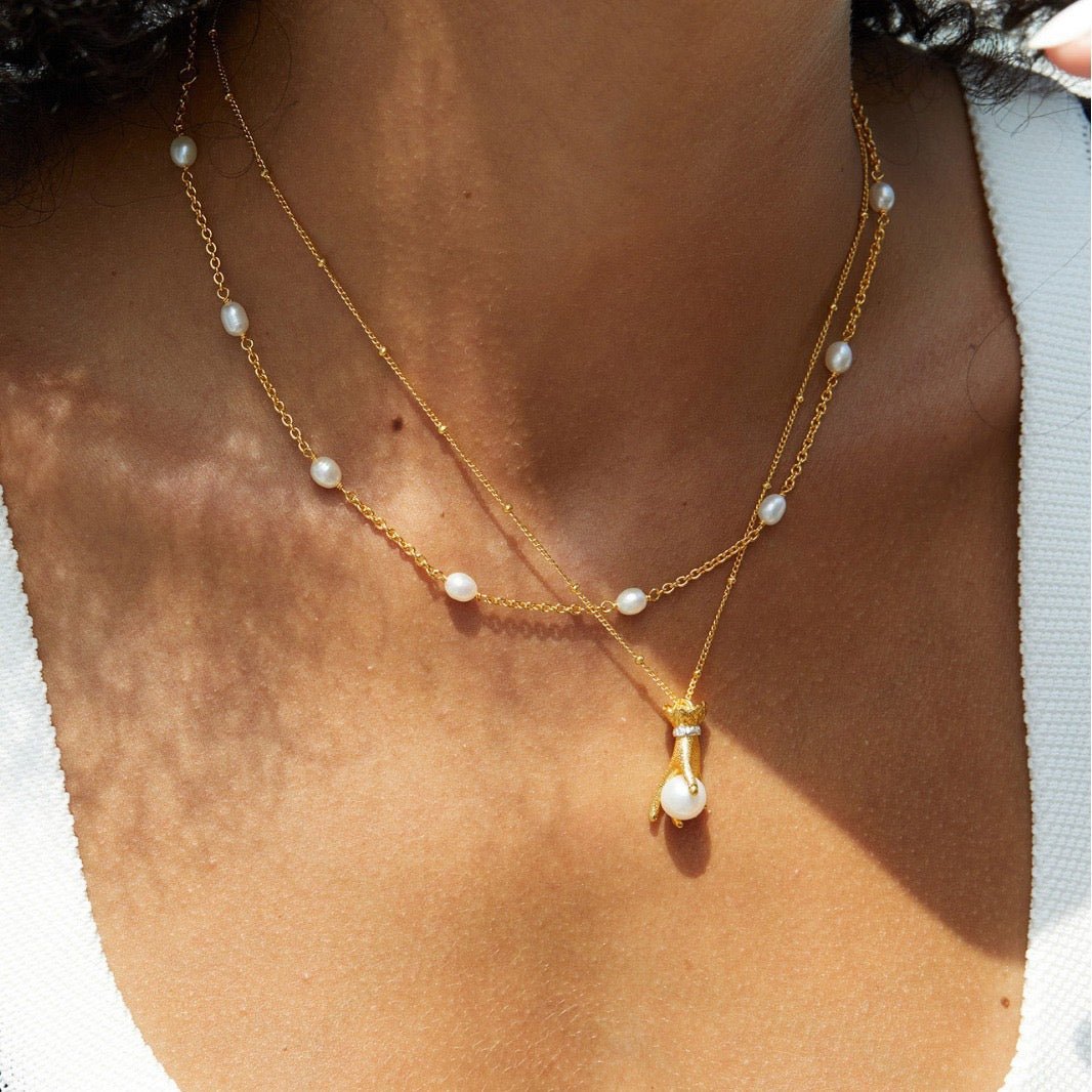 Pearl in Palm Necklace - Pure Gems & Stones Store: Awakened Days