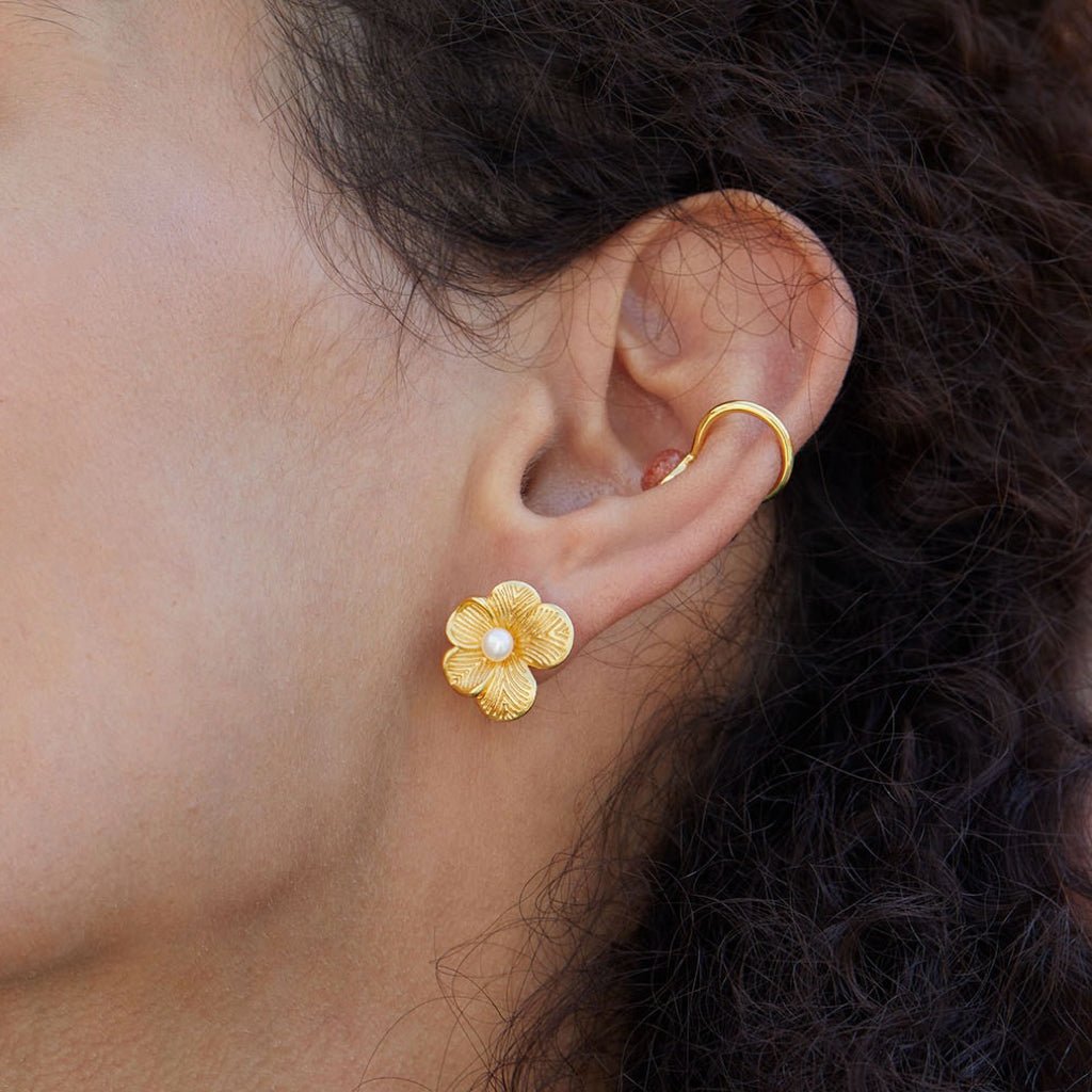 Petal Pearl Studs - Pure Gems & Stones Store: Awakened Days