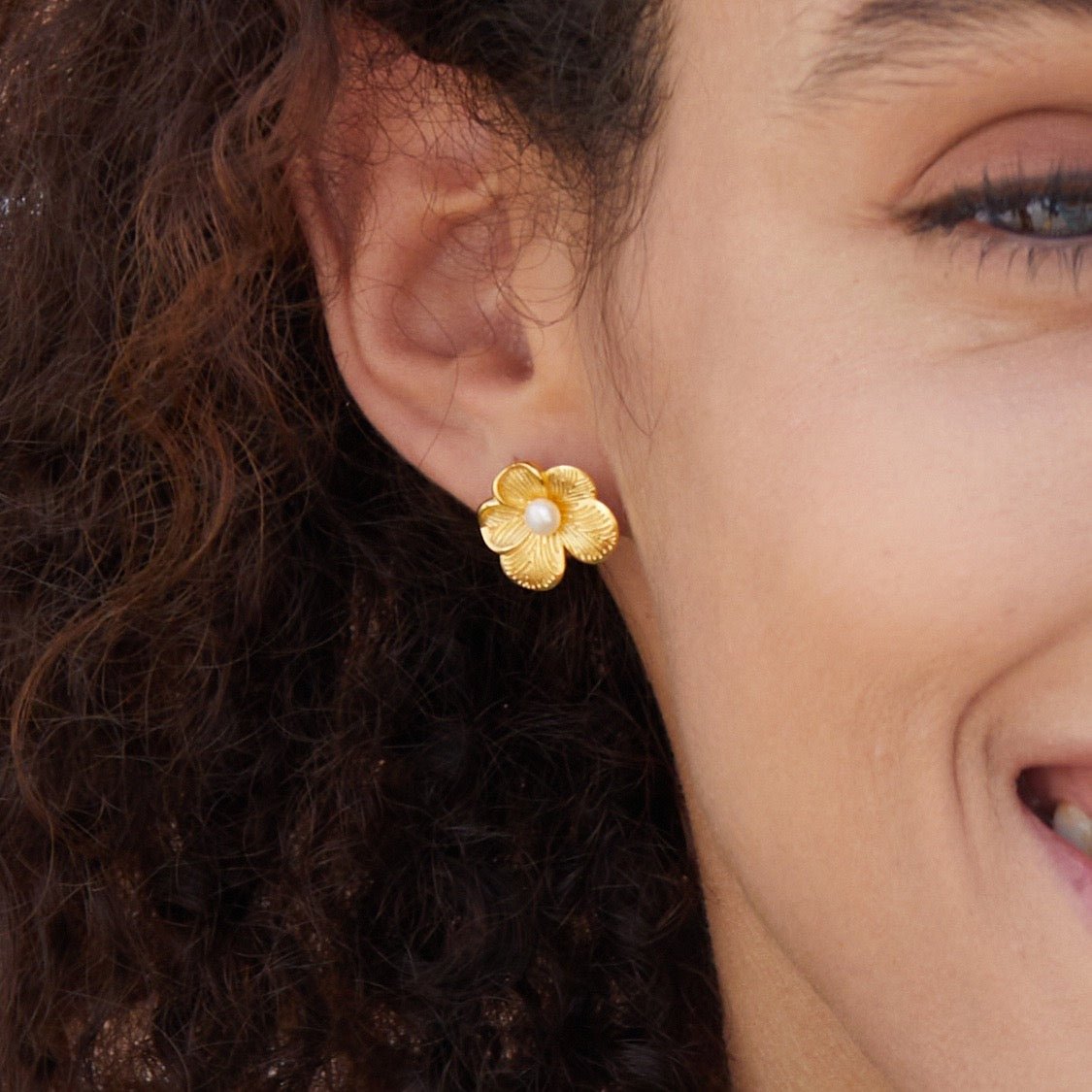 Petal Pearl Studs - Pure Gems & Stones Store: Awakened Days