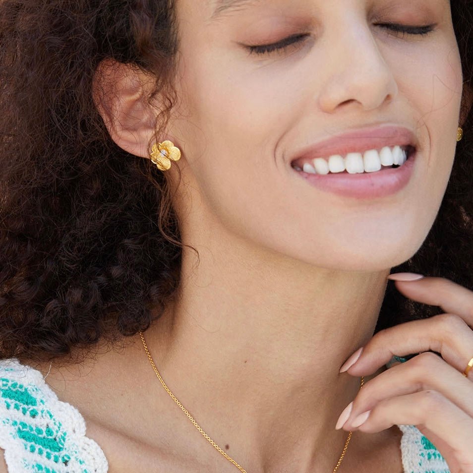 Petal Pearl Studs - Pure Gems & Stones Store: Awakened Days