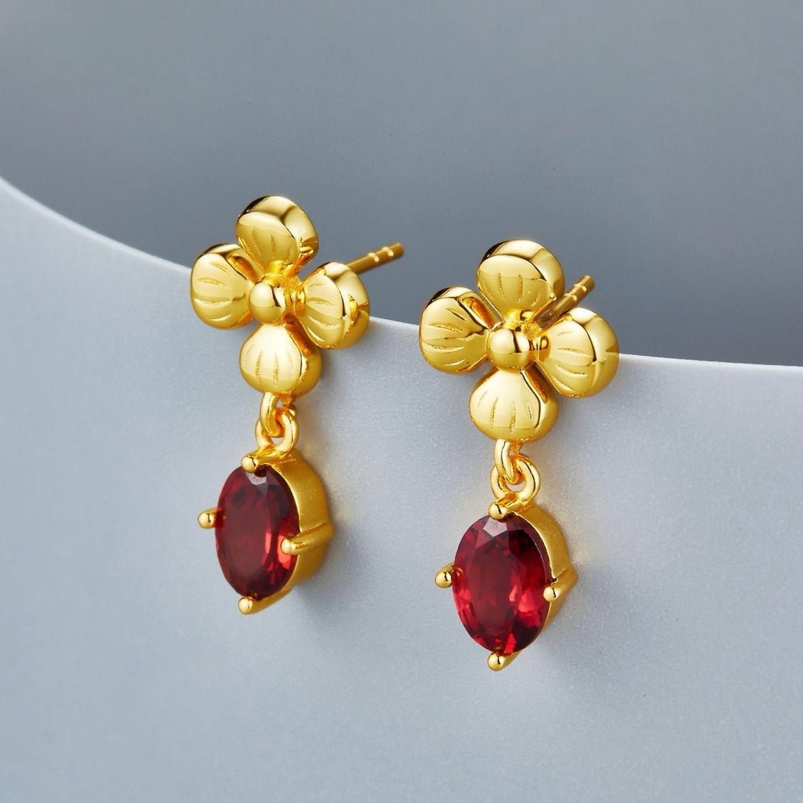Rouge Fleur Earrings - Pure Gems & Stones Store: Awakened Days