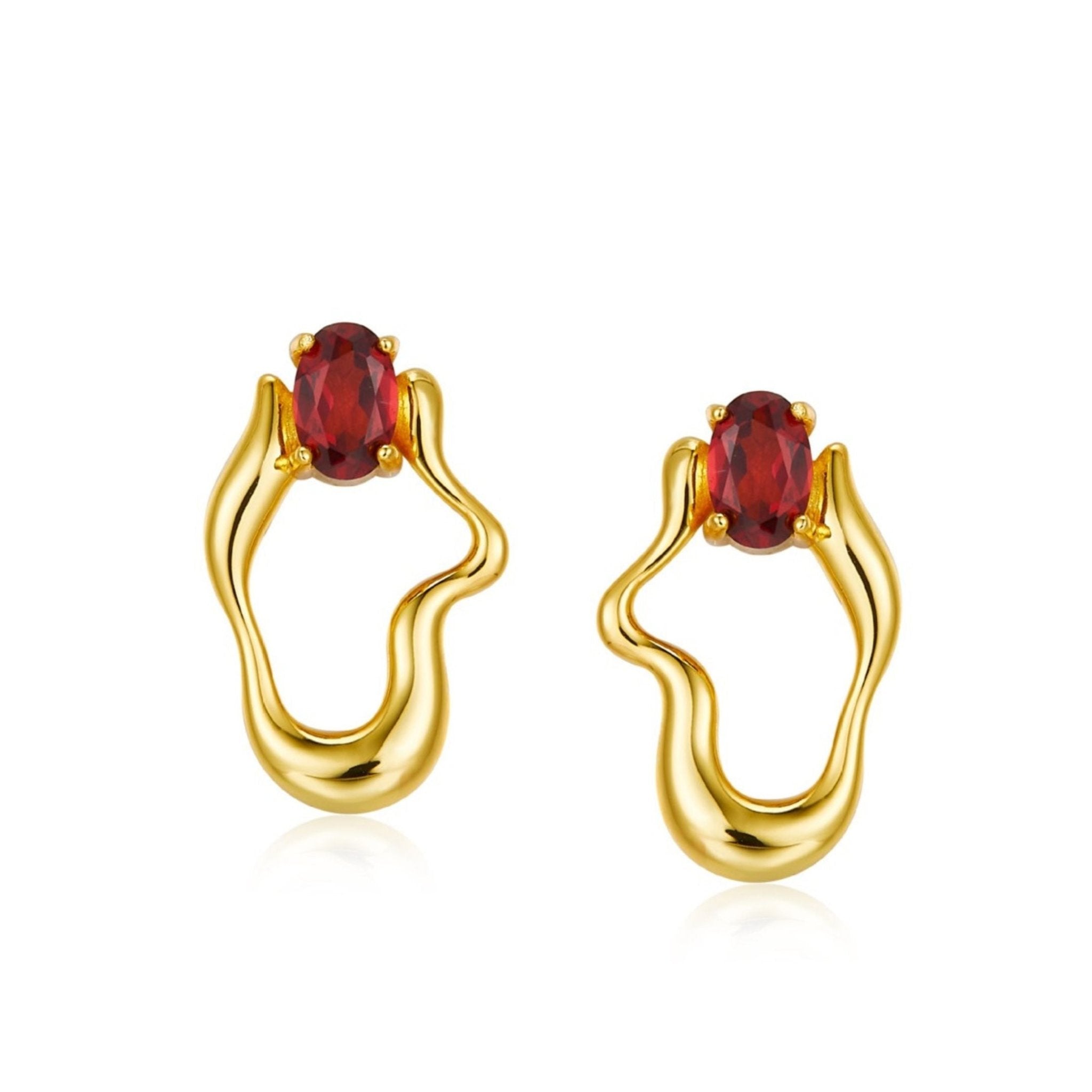 Rouge Wave Earrings - Pure Gems & Stones Store: Awakened Days