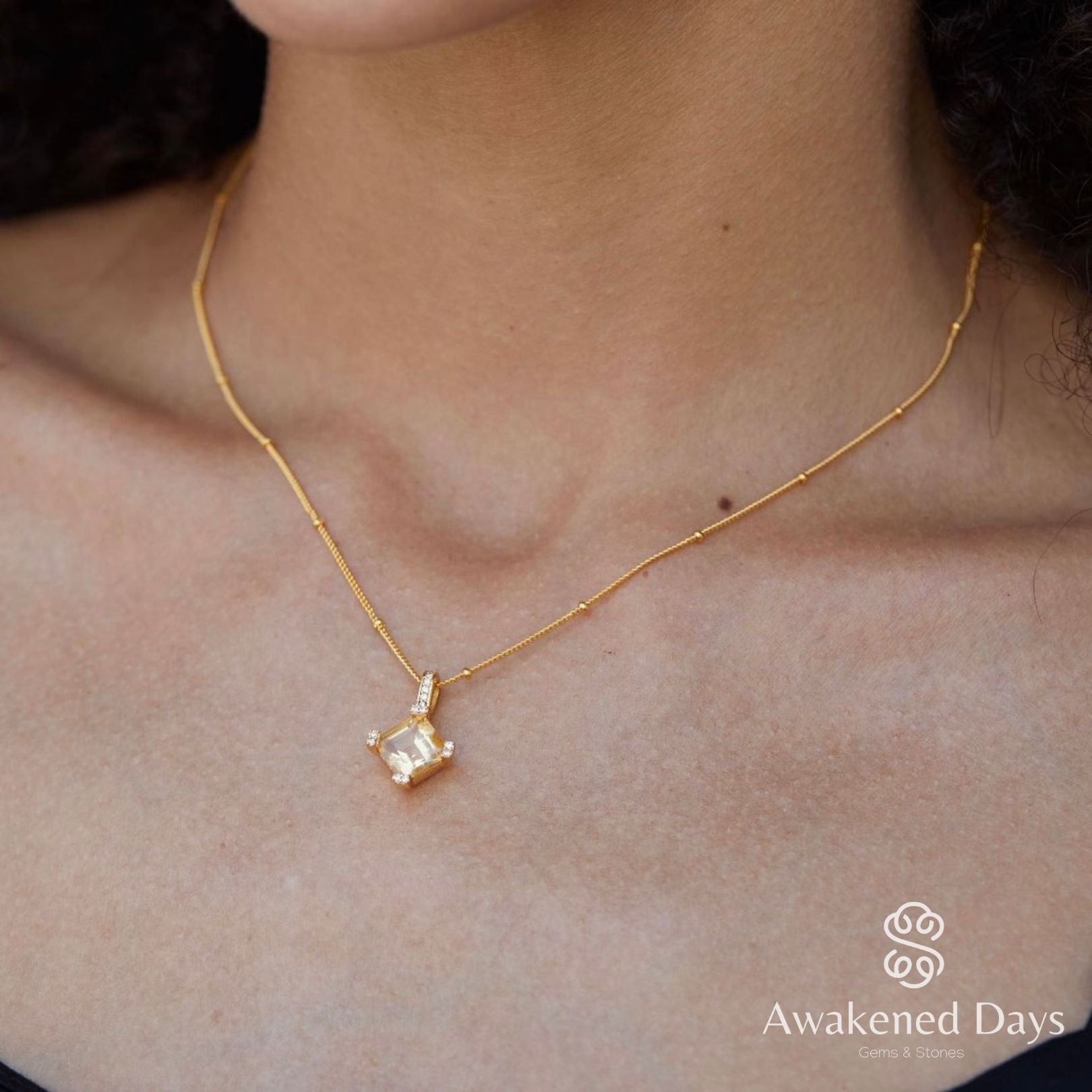 Stellar Frame Necklace - Pure Gems & Stones Store: Awakened Days
