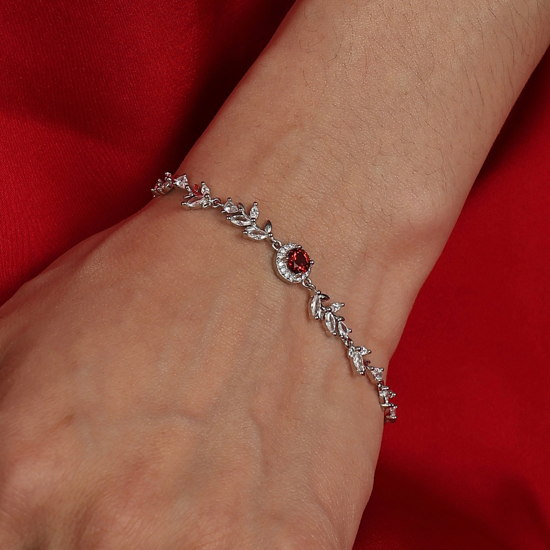 Wheatline Bracelet - Featuring Garnet - Pure Gems & Stones Store: Awakened Days